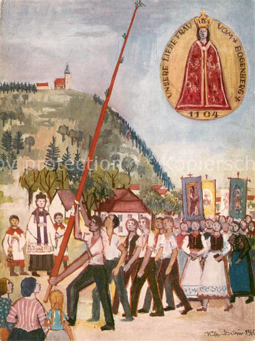 Bogenberg Niederbayern Kerzenwallfahrt der Holzkirchner Gemaelde