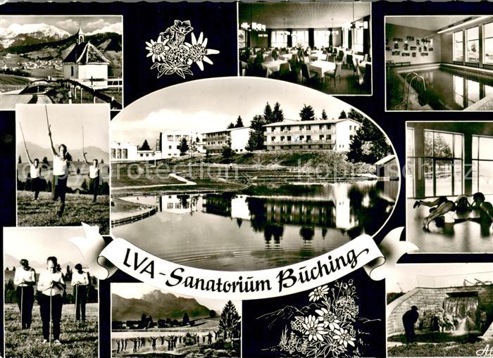 Buching LVA Sanatorium Buching Kapelle Speisesaal Hallenbad Gymnastik