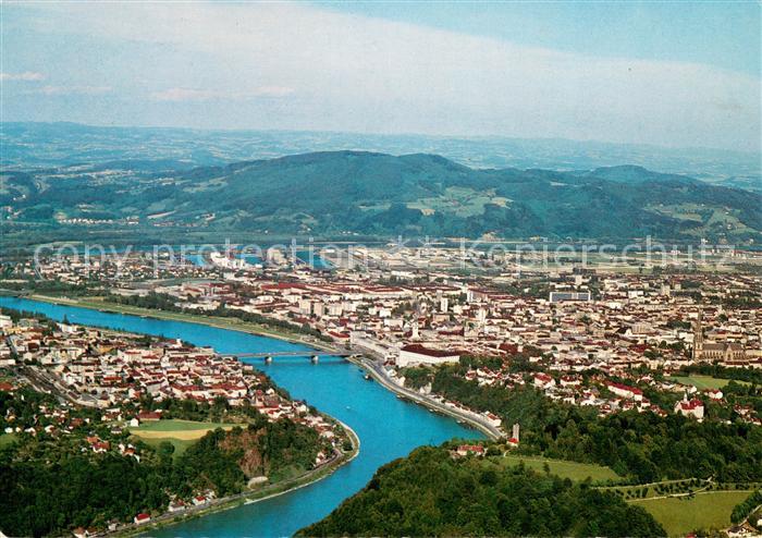 Linz Donau Fliegeraufnahme