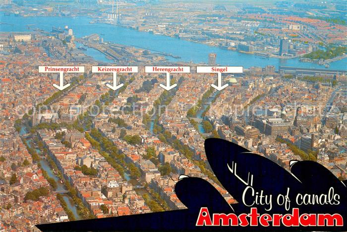 Amsterdam Niederlande Fliegeraufnahme der City