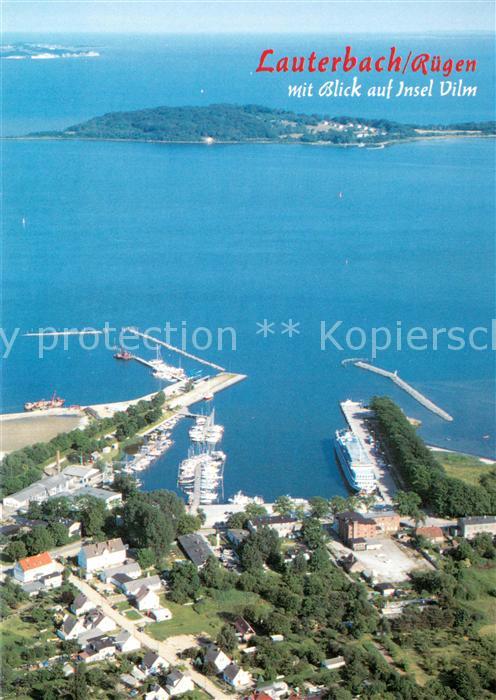 Lauterbach Ruegen Fliegeraufnahme mit Insel Vilm