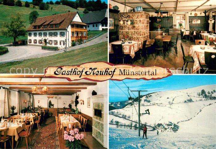 Muenstertal Schwarzwald Gasthof Neuhof Gastraeume Schlepplift
