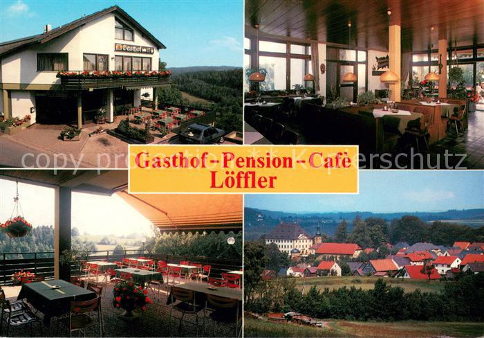 Trockau Pegnitz Gasthof Pension Cafe Loeffler Gastraeume Panorama