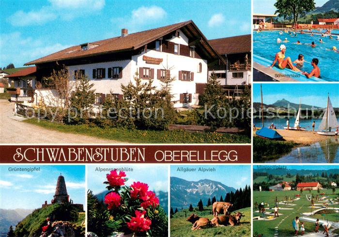 Oberellegg Wertach Schwabenstuben Schwimmbad Gruentengipfel Alpenrosenbluete All