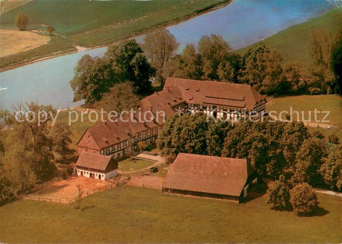 Bevern Holzminden Alter Weserhof Fliegeraufnahme
