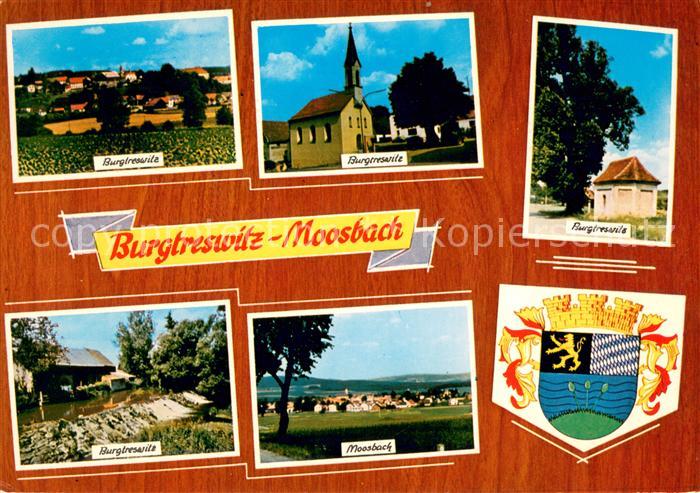 Burgtreswitz Ortsansicht Kirche Kapelle Bauernhaus Moosbach