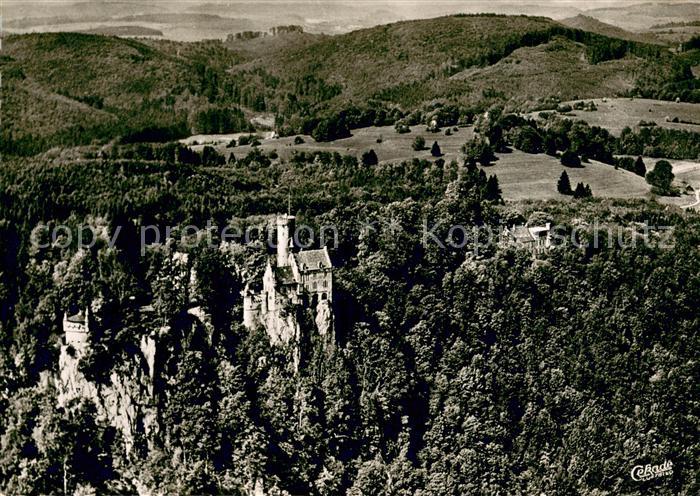Lichtenstein Wuerttemberg Schloss Lichtenstein Fliegeraufnahme