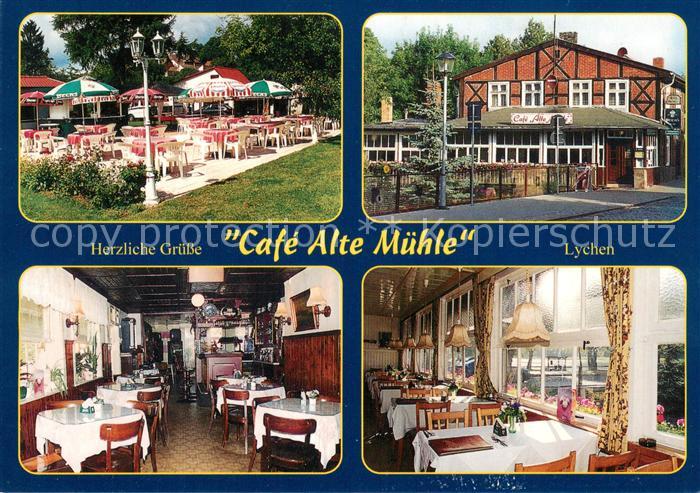 Lychen Cafe Alte Muehle Terrasse Gastraeume