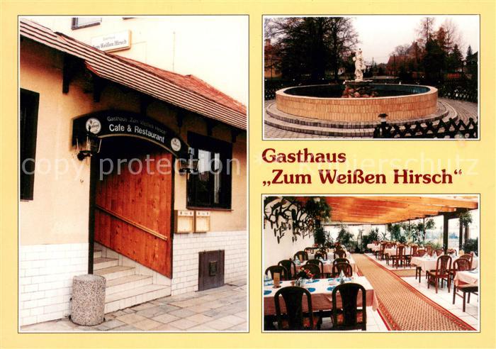 Gross Schoenebeck Gasthaus Zum Weissen Hirsch Brunnen Terrasse
