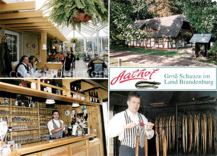 Gross Schauen Aalhof Gasthof Theke Terrasse Aalraeucherei