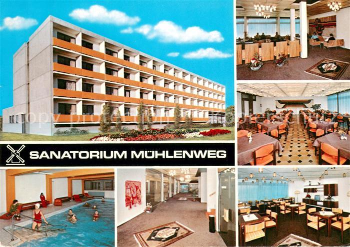 Bad Westernkotten Sanatorium Muehlenweg Gastraeume Saal Hallenbad