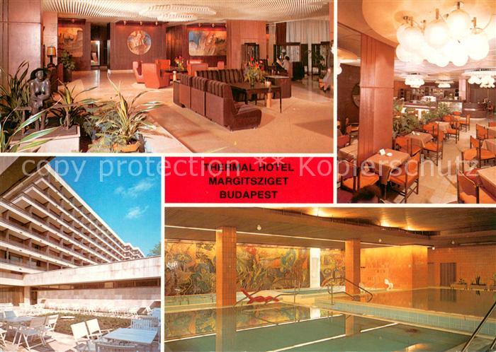 Budapest Thermal Hotel Margitsziget Foyer Speisesaal Hallenbad Terrasse