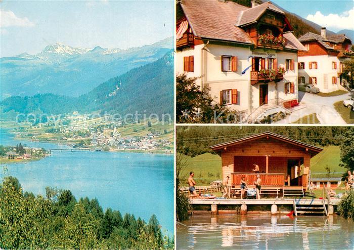 Techendorf Weissensee Panorama Pension Regitnig Badestelle