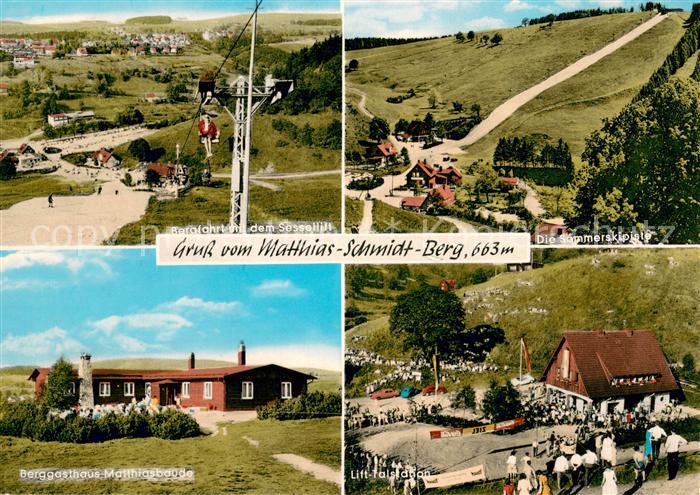 St Andreasberg Harz Sessellift Sommerskipiste Berggasthaus Matthiasbaude Lift Ta