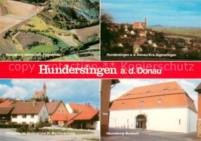 Hundersingen Herbertingen Heuneburg Fliegeraufnahme  Panorama Ortsplatz mit St M