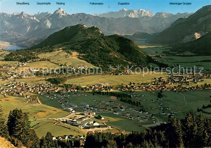 Pfronten Ostallgaeu Bayern Fliegeraufnahme mit Allgaeuer Alpen