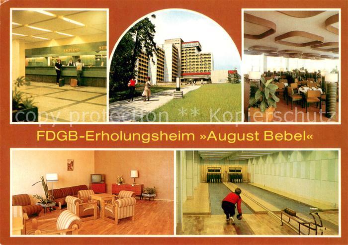 Friedrichroda FDGB Erholungsheim August Bebel Rezeption Aussichtscafe Fernsehrau