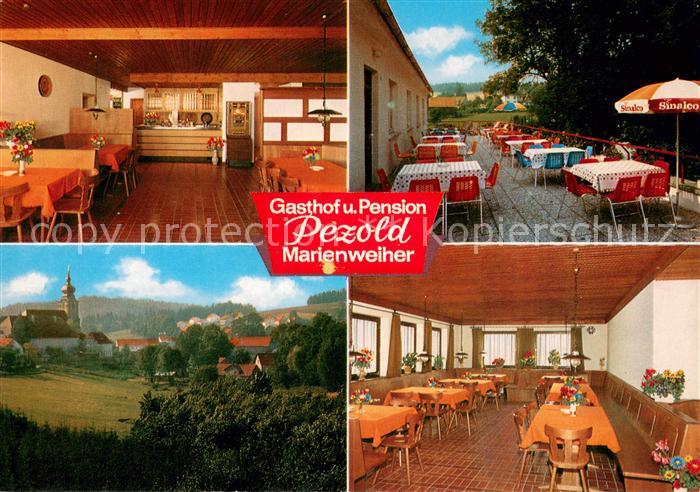 Marienweiher Gasthof Pension Pezold Terrasse Gaststube Panorama