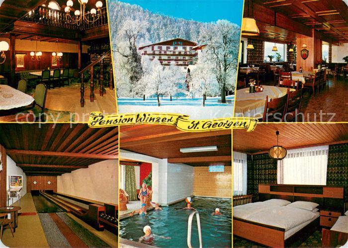 St Georgen Attergau Pension Winzer Gastraeume Kegelbahn Hallenbad Zimmer