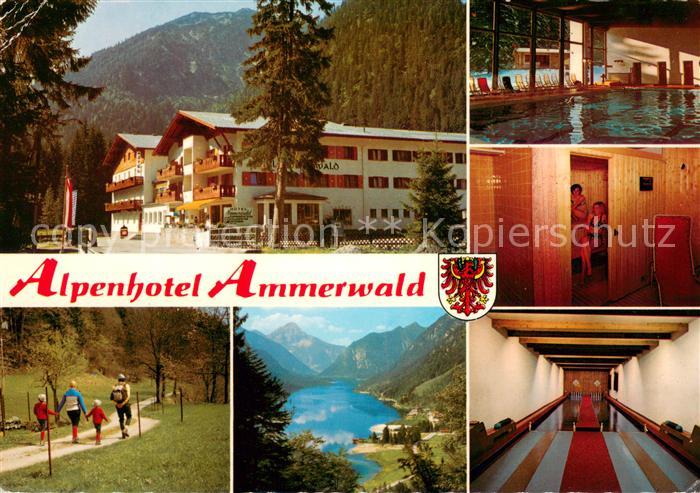 Reutte Tirol Alpenhof Ammerwald Hallenbad Sauna Kegelbahn Waldweg