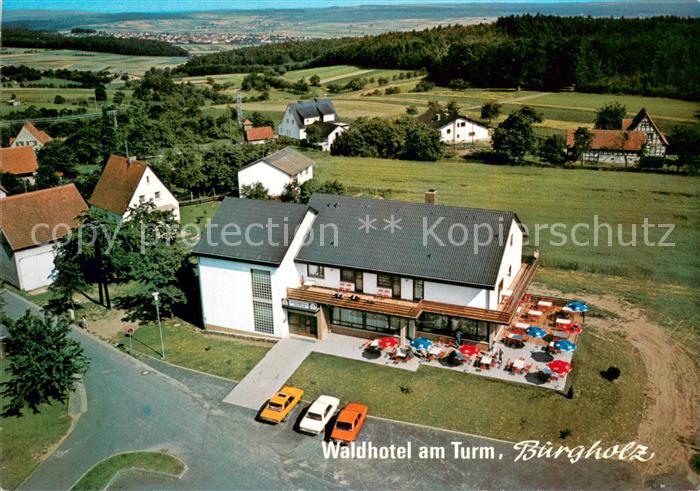 Burgholz Kirchhain Waldhotel am Turm Fliegeraufnahme
