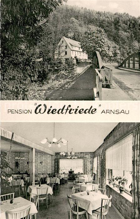 Arnsau Pension Wiedfriede Gastraum Bruecke