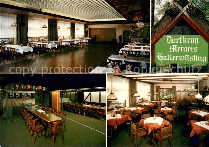 Hatterwuesting Dorfkrug Meiners Gesellschaftsraum Restaurant Kegelbahnen