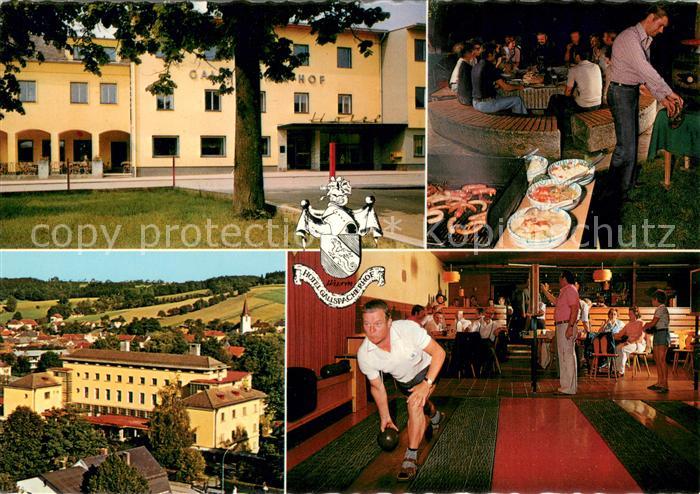 Gallspach Hotel Gallspacherhof Kegelbahn Grillplatz Stadtpanorama