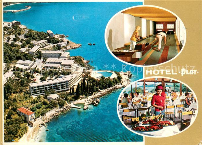 Dubrovnik Ragusa Hotel Plat Restaurant Kegelbahn Strand Kueste Fliegeraufnahme