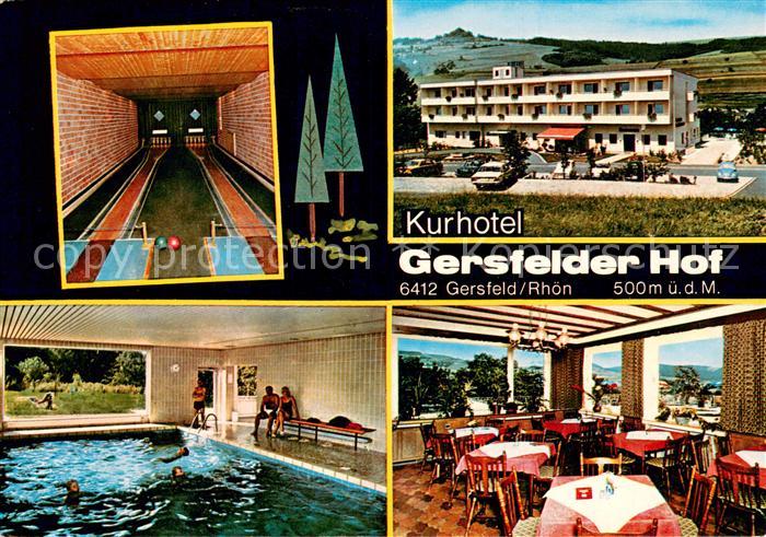 Gersfeld Rhoen Kurhotel Gersfelder Hof Restaurant Hallenbad Kegelbahn