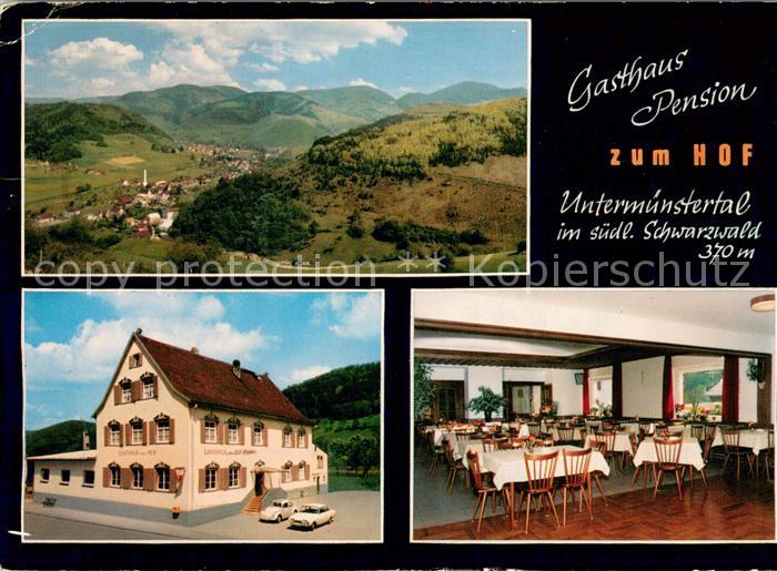 Untermuenstertal Gasthaus Pension zum Hof Restaurant Landschaftspanorama Schwarz