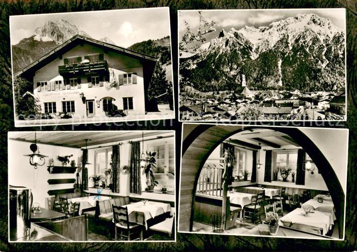 Mittenwald Bayern Gasthaus Germania Restaurant Weinstube Alpen
