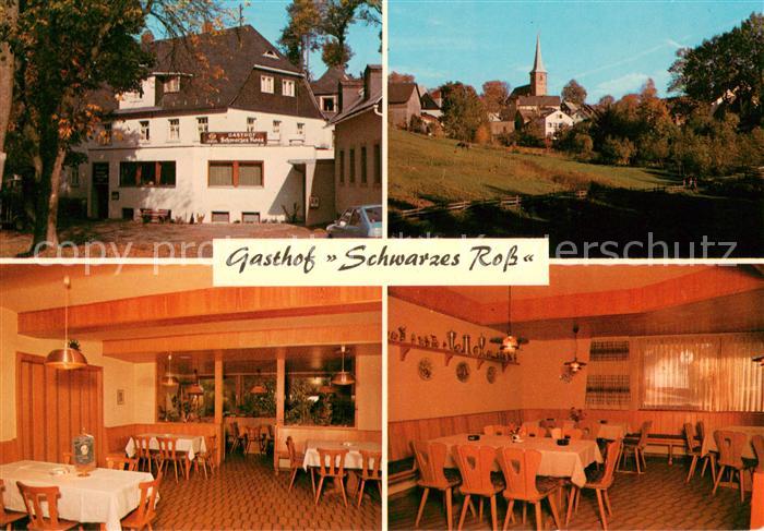 Presseck Gasthof Pension Schwarzes Ross Ortsansicht mit Kirche