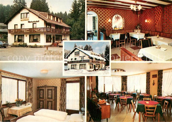 Titisee-Neustadt Gasthaus Pension Rehwinkel im Schwarzwald Gastraum Fremdenzimme