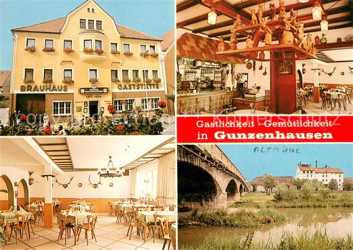 Gunzenhausen Altmuehlsee Brauerei Gasthof Hotel Restaurant Bruecke Partie an der