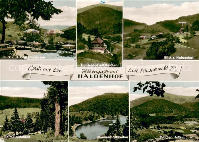 Neuenweg Gasthaus Pension Haldenhof im Schwarzwald Gartenterrasse Nonnenmatttwei