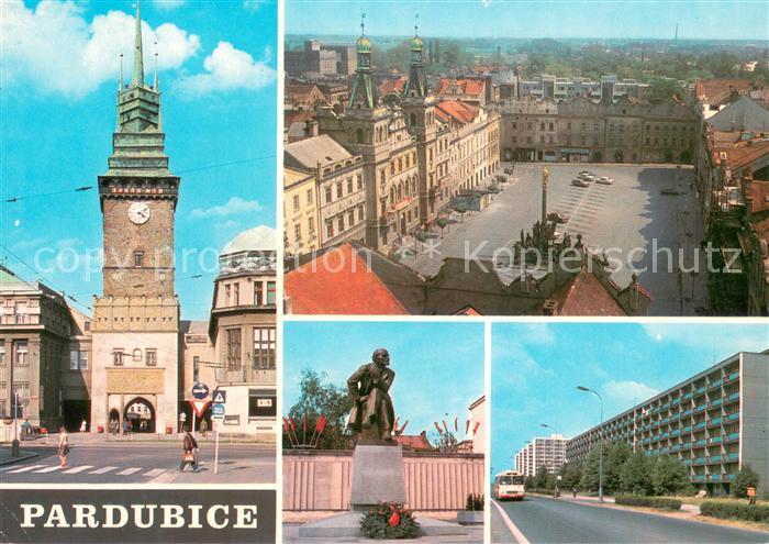 Pardubice Pardubitz Zelena brana Pernstynske namesti Socha Lenina Sidliste Polab