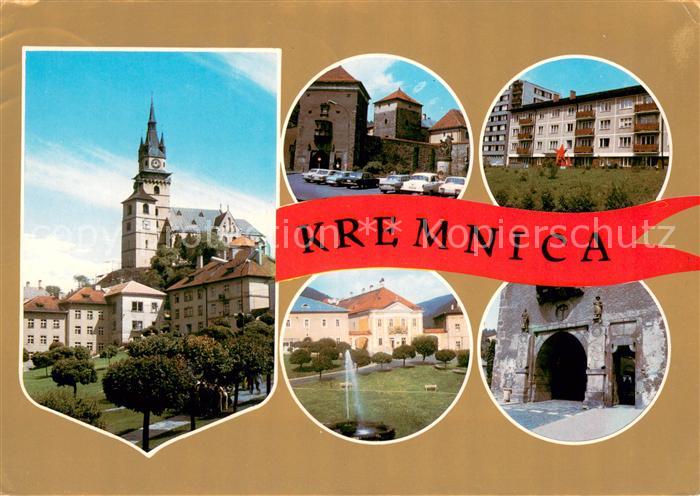 Kremnica Stadtansichten Kirche Platz Torbogen