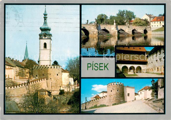 Pisek Tschechien Stadtmauer Kirche Wottawa Bruecke