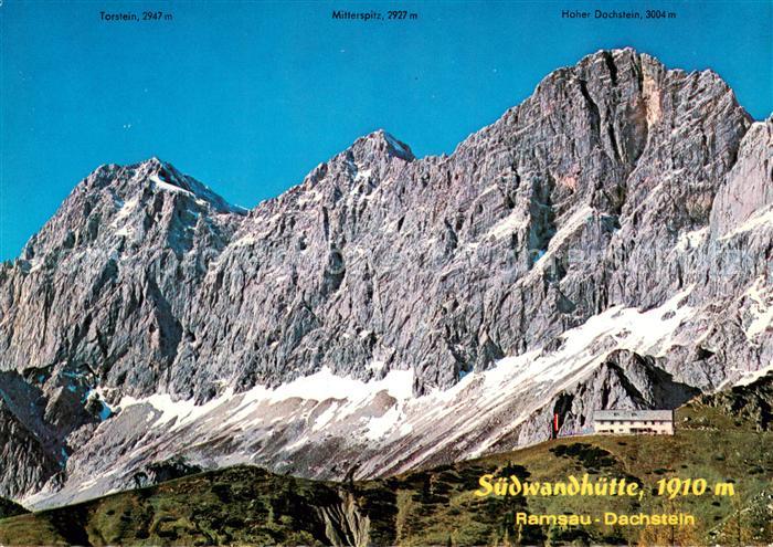 Ramsau Dachstein Steiermark Dachstein Suedwandhuette Gebirgspanorama