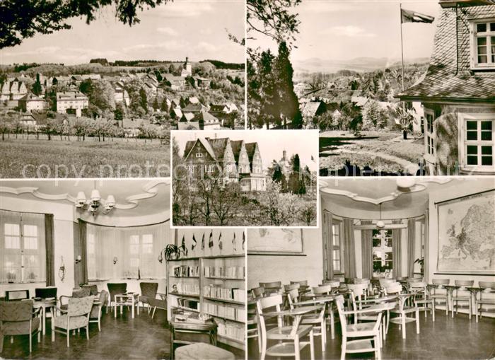 Marienberg Westerwald Haus der Jugend Europa Haus Ortsansicht mit Kirche