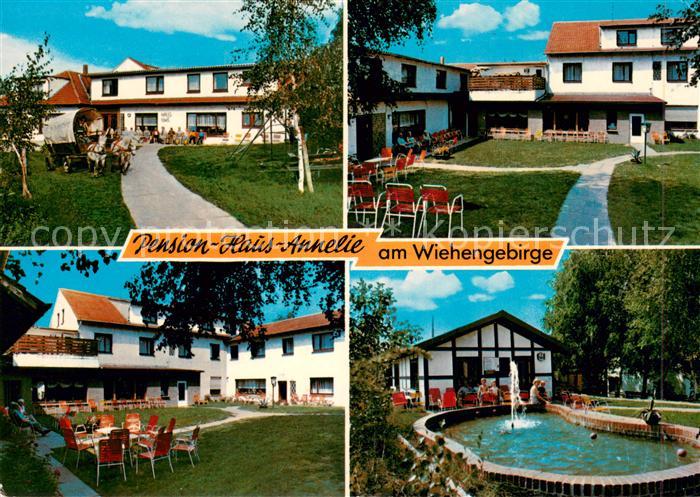 Bad Holzhausen Luebbecke Pension Haus Annelie am Wiehengebirge Garten Teich