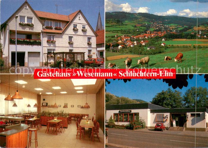 Schluechtern Gaestehaus Wesemann Panorama Luftkurort Viehweide Kuehe