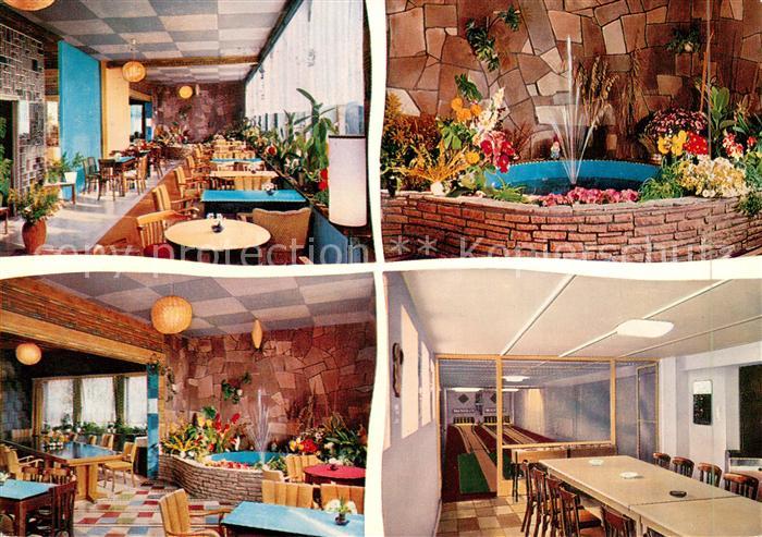 KAssEL  CITY Hotel Am Sonnenhang Terrassen Cafe Restaurant Kegelbahn