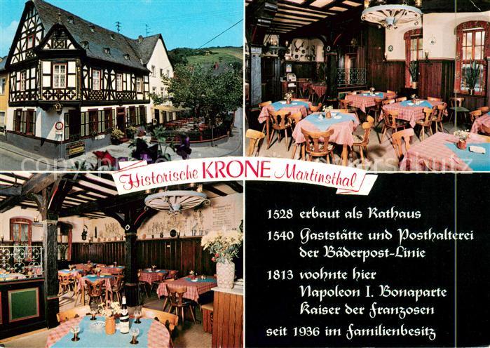 Martinsthal Historisches Weinhaus Zur Krone Gastraum Fachwerkhaus