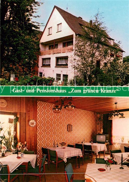 Wellen Waldeck Gasthaus Pension Zum gruenen Kranze Gastraum