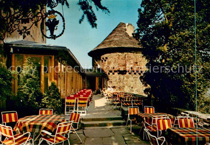 Trendelburg Burghotel Haus am Wald Restaurant Terrasse