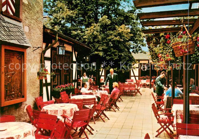 Ruedesheim Rhein Weinhaus Ruedesheimer Schloss Terrasse Drosselgasse