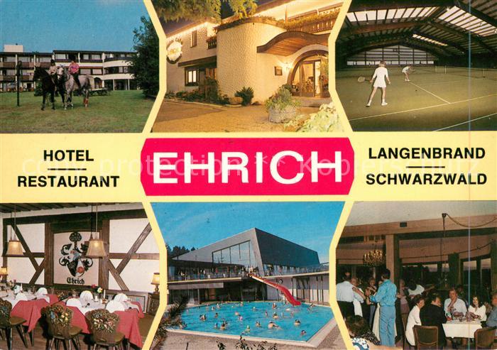 Langenbrand Schoemberg Hotel Restaurant Ehrich Restaurant Freibad Tennishalle Re