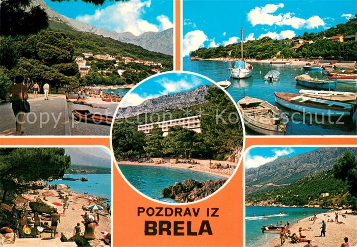 Brela Hafen mit Strandpartien